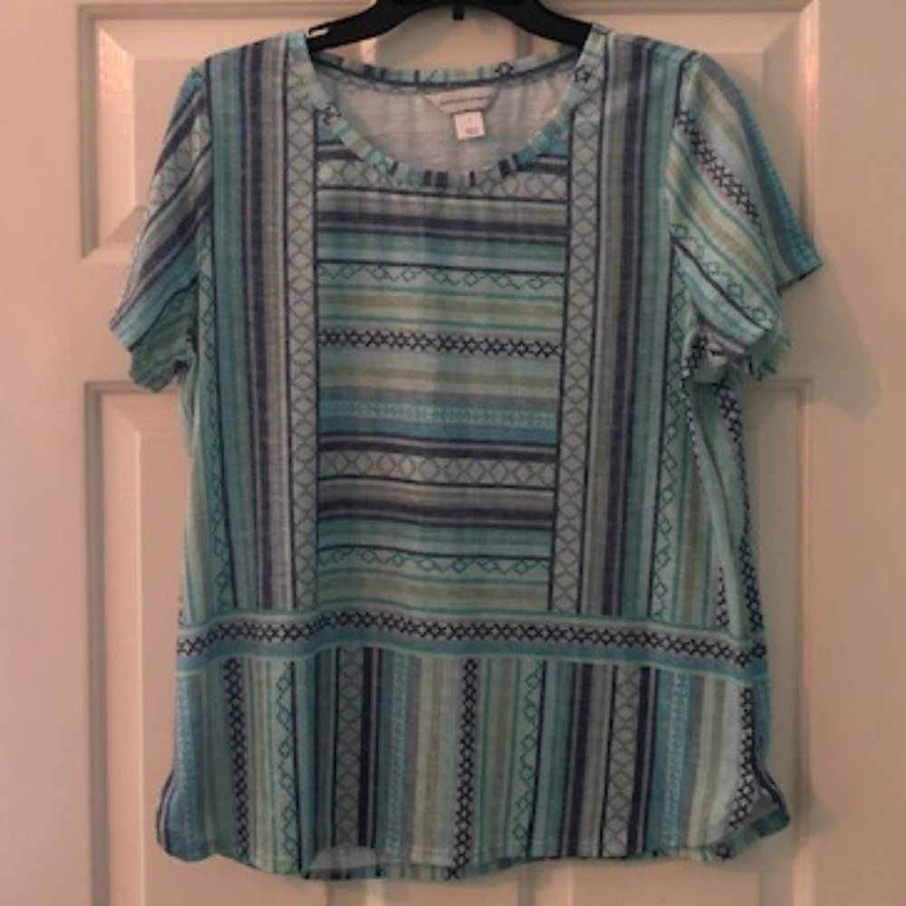 Christopher & Banks Top L Poly Spandex